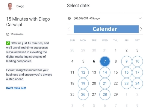 Diego Carvajal Expert SEO Calendar